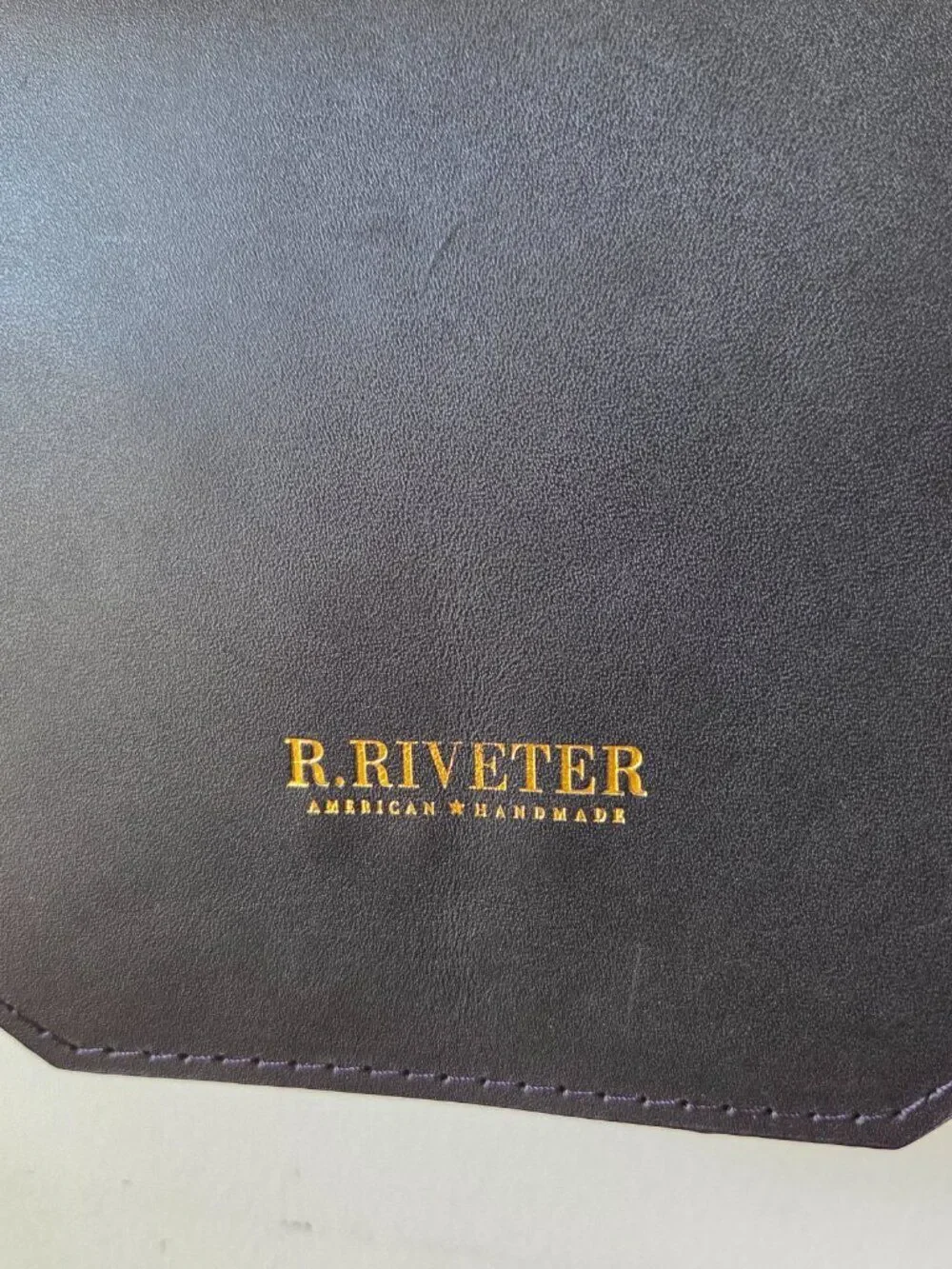 EUC LIKE NEW R. RIVETER PATTON BLACK LEATHER CANVAS MIX CROSSBODY BAG SMALL